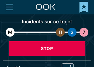 Ook: mobile app interface